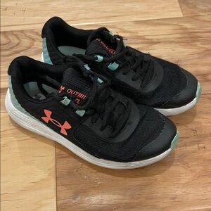 Under Armour Black and Coral Sneakers